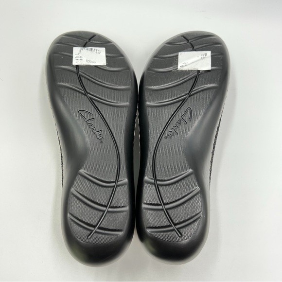 Clarks Women Size 9 Ashland Bubble‎ Snakeskin Print Black Comfort Loafers Shoes - Picture 9 of 12